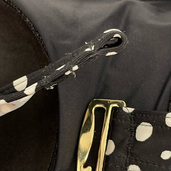 Summersalt Ruffle Oasis Black Polka Dot Bikini 2 Piece Swimsuit High Rise Size 4 - Picture 4 of 9